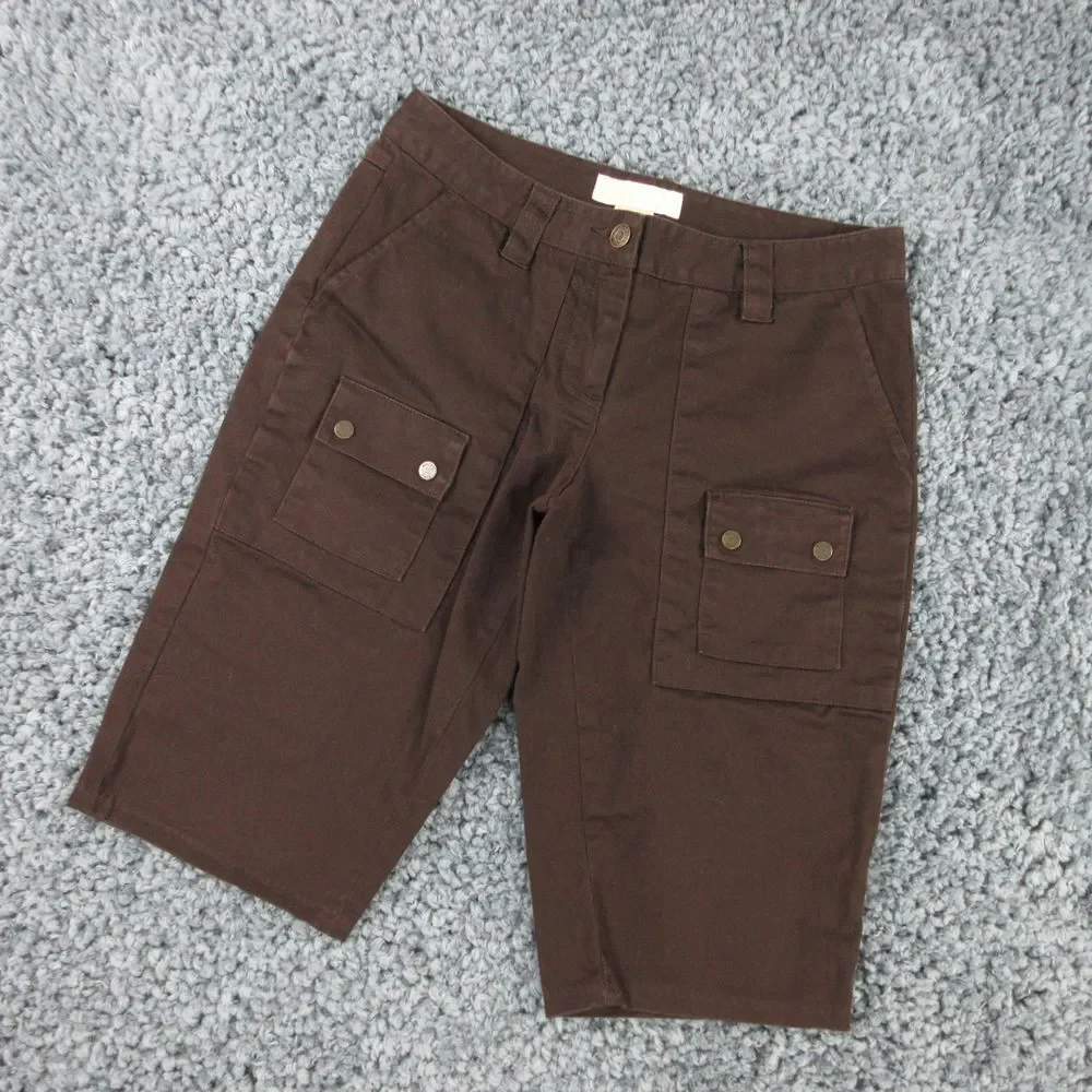 Michael Kors Shorts Womens 2 Brown Straight Bermuda 27x13*